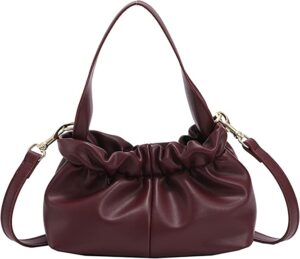 Women Fashion Feather Satchel Bag Red