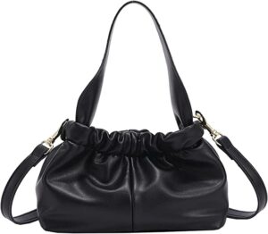 Women Fashion Feather Satchel Bag Black