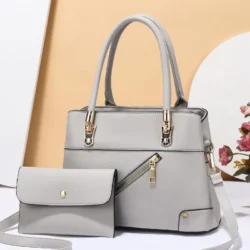 New Arrival Designer Women's Handbag 2 pcs Grey