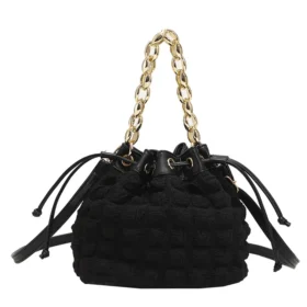 New Fashion Winter Fluffy Handbag Black