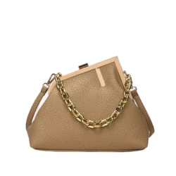 Ladies Designer Luxury Leather Handbags Beige