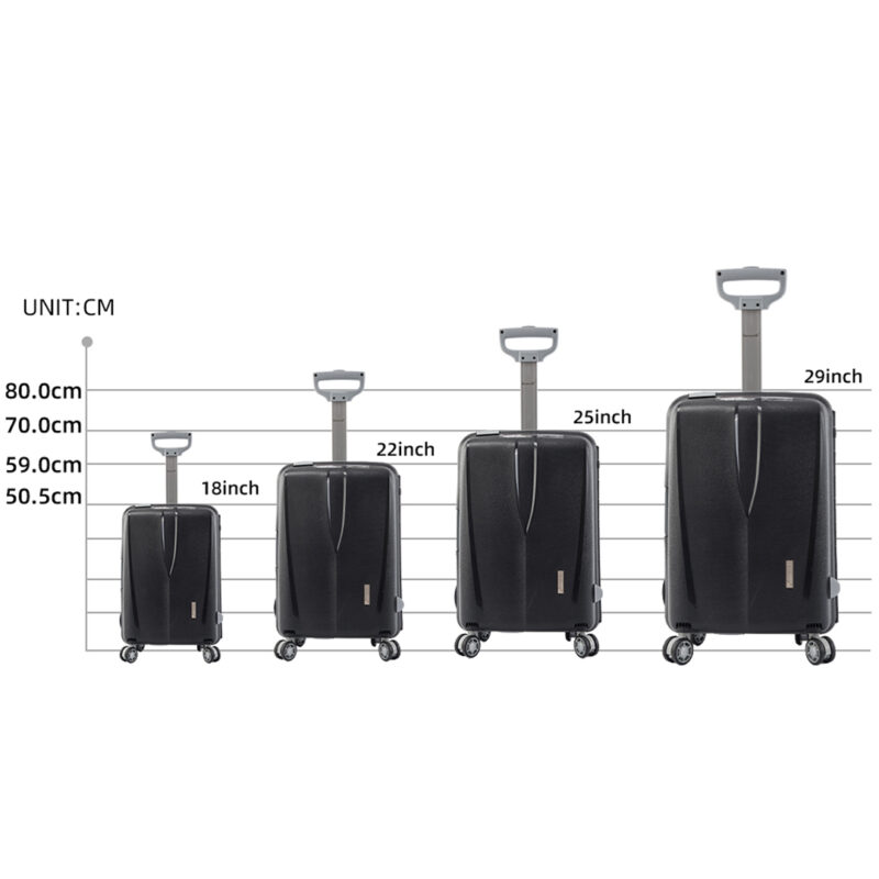 New Clip Lock PP Trolley Luggage Bag Gray 20kg - Bag.lk