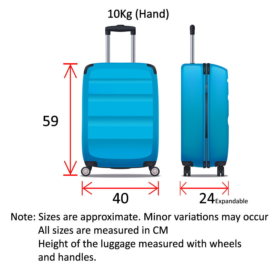 Travel Easy Durable Stylish Fabric Trolley Expandable Luggage 10kg ...