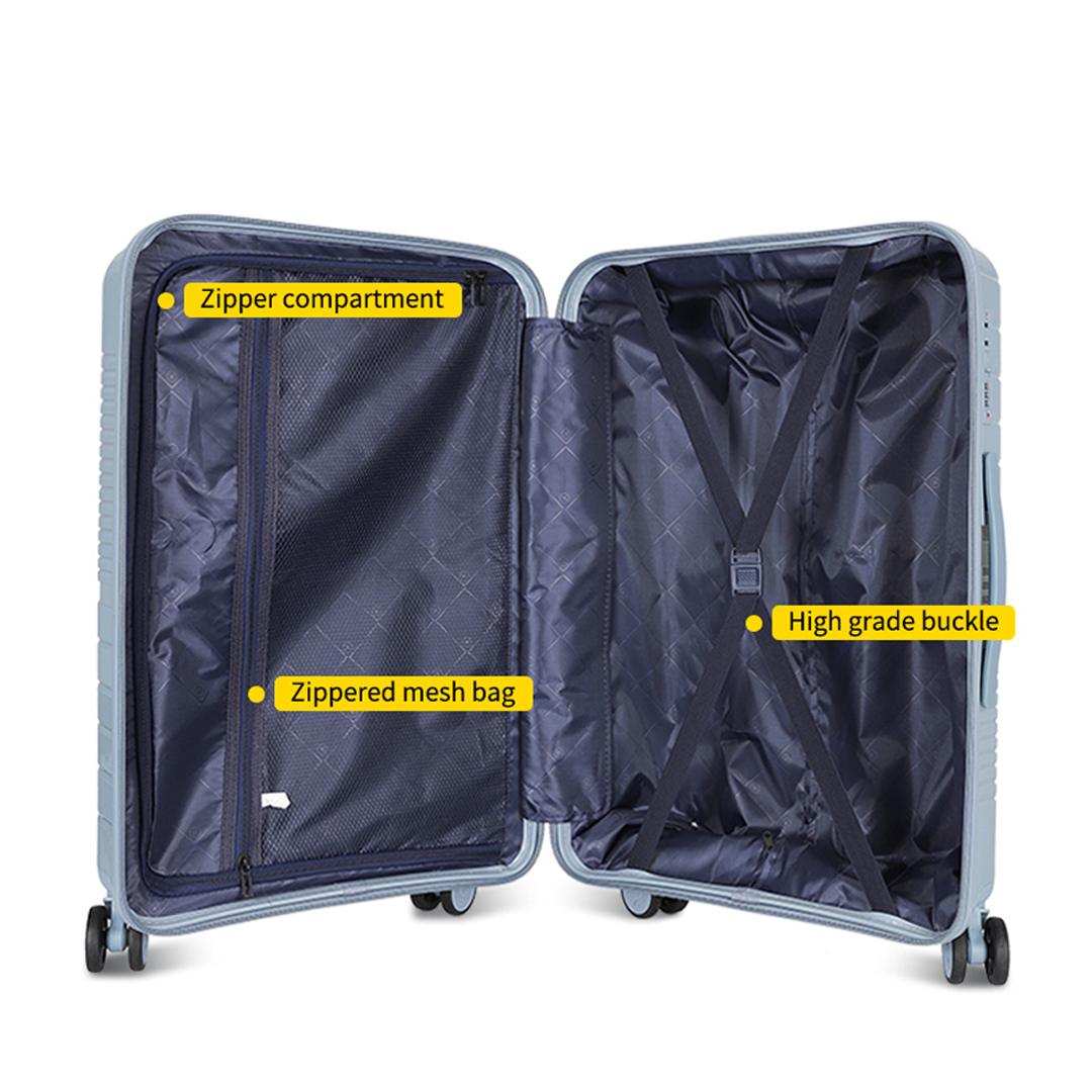 New Canbarra Smart PP Travel Luggage Bag Light Blue 20kg M - Bag.lk