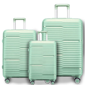 Fashion New Light Weight PP Travel Luggage Set Mint Green