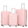 Fashion New Light Weight PP Travel Luggage Set Pink