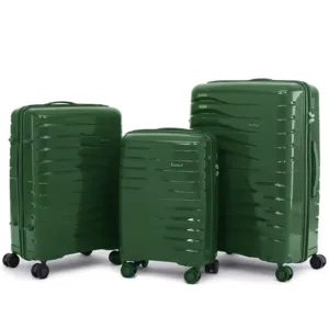 New Fashion PP Material Luggage Full Set Green Color