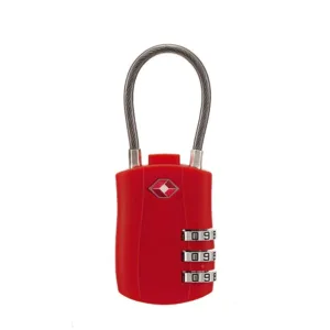 TSA-535 Approved Combination Padlock Red Colour