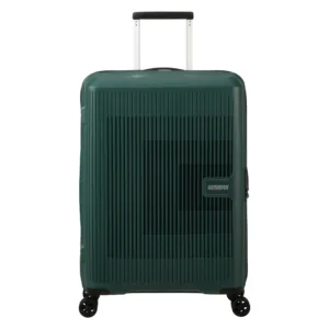 American Tourister AeroStep expandable luggage with 8 wheels and secure locking system