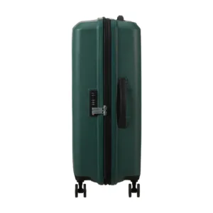 American Tourister AeroStep expandable luggage with 8 wheels and secure locking system