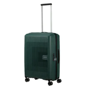 American Tourister AeroStep expandable luggage with 8 wheels and secure locking system