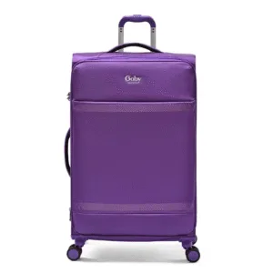 Goby London Light Weight Fabric Travel Luggage Purple 40KG GB-3009
