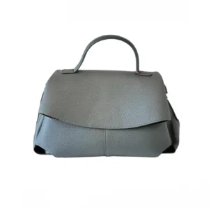 A stylish handbag displayed in a modern design, showing a variety of shoulder bags, crossbody bags, totes, shoppers, and satchels in fashionable colors, including options spacious enough to fit a laptop, highlighting quality craftsmanship and elegant details suitable for everyday fashion and doorstep delivery convenience.