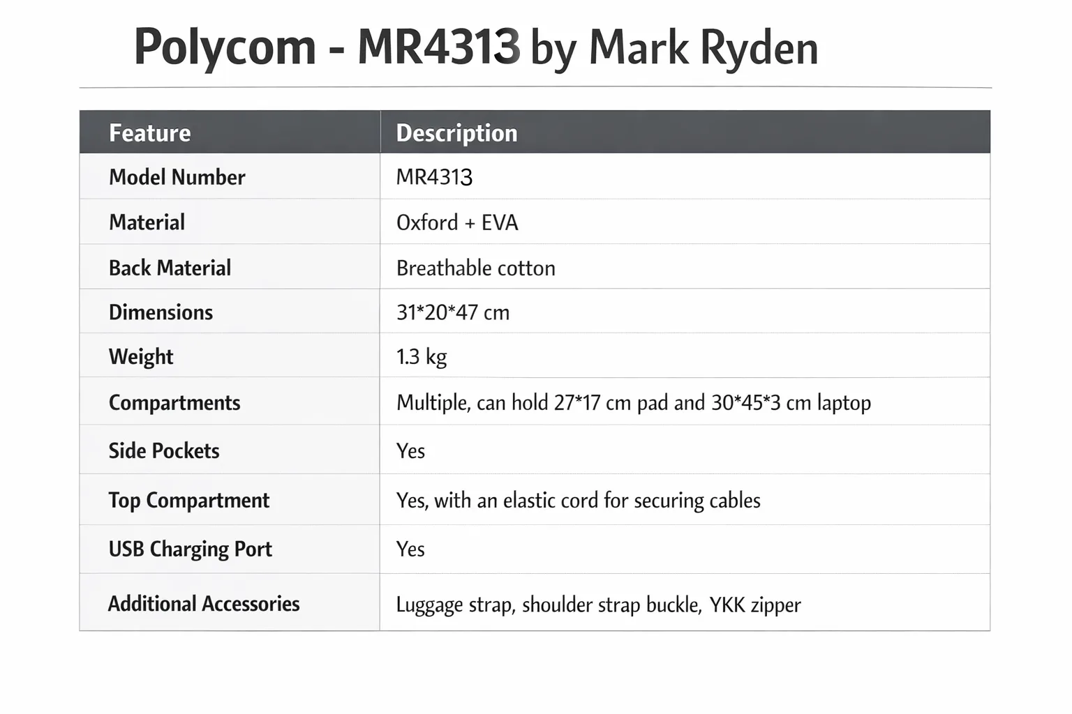 Mark Ryden Laptop Backpack MR4313 00 | 201095 