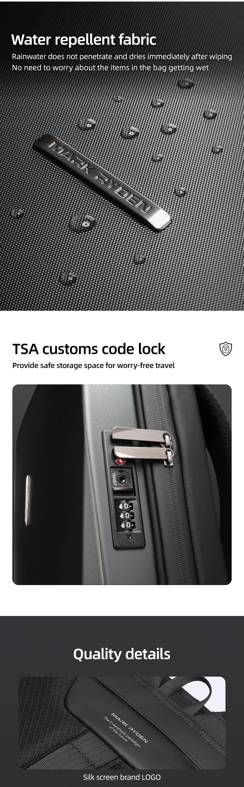 Marl Ryden Laptop Backpack Deep Black F MR7612 00 | 201099