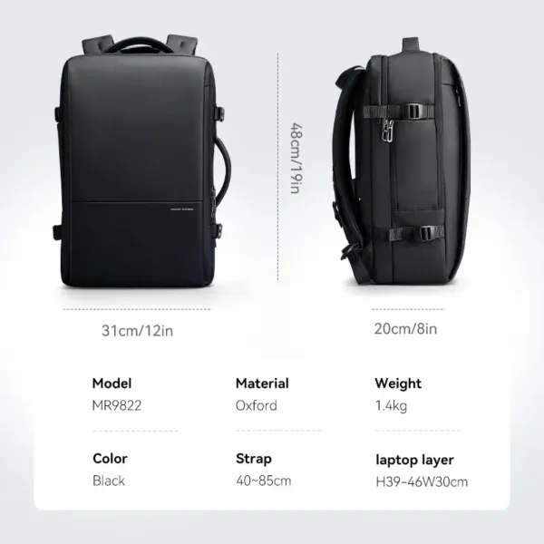 Mark Ryden Backpack Mr2011 Mark Ryden Laptop Backpack Black G1 MR9822 KR | 201110 - Bag.lk