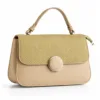 Women’s Textured Flap Handbag with Top Handle Fresh Green | 61072-2 | 501006