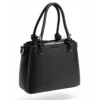 Elegant Pebbled Leather Mini Tote Handbag Black 846-9 | 501012