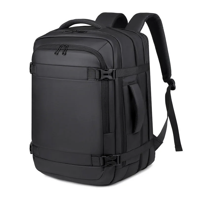 High Quality Smart USB Laptop Travel Large Capacity Expandable Resistance Backpack Black | 8038 | 201116